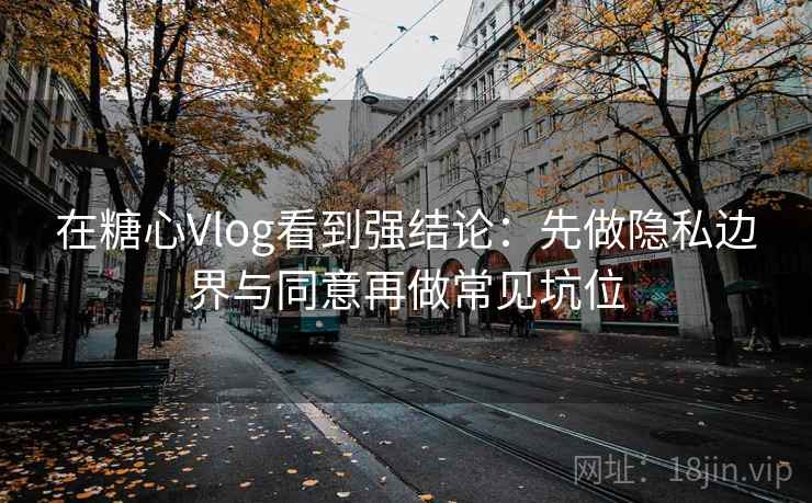在糖心Vlog看到强结论：先做隐私边界与同意再做常见坑位
