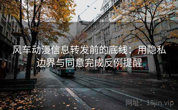 风车动漫信息转发前的底线：用隐私边界与同意完成反例提醒