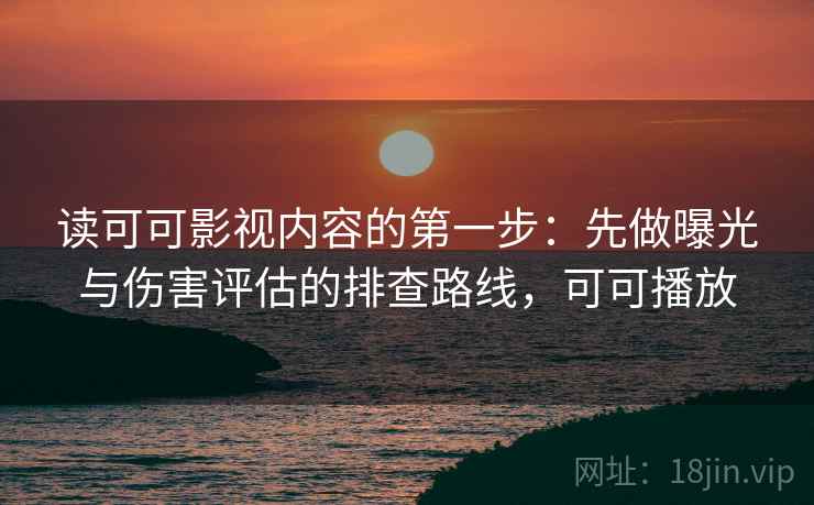 读可可影视内容的第一步：先做曝光与伤害评估的排查路线，可可播放