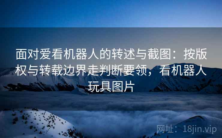 面对爱看机器人的转述与截图:按版权与转载边界走判断要领,看机器人玩具图片 面对爱看机器人的转述与截图:按版权与转载边界走判断要领,看机器人玩具图片