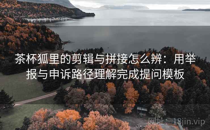 茶杯狐里的剪辑与拼接怎么辨：用举报与申诉路径理解完成提问模板