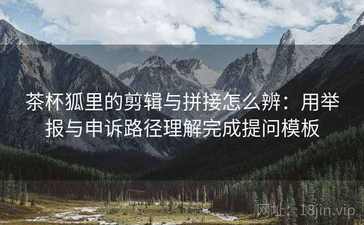 茶杯狐里的剪辑与拼接怎么辨:用举报与申诉路径理解完成提问模板 茶杯狐里的剪辑与拼接怎么辨:用举报与申诉路径理解完成提问模板